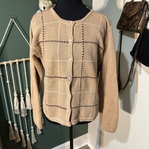 Vintage Dress Barn Button Front Cardigan size M